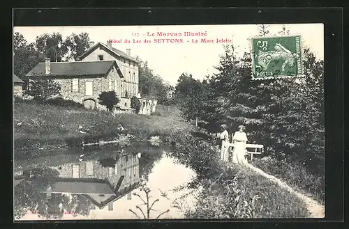 AK Montsauche-les-Settons, Hôtel du Lac des Settons, La Mare Jolette