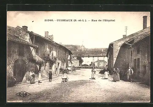 AK Cuuiseaux, Rue de l`Hôpital, Strassenpartie