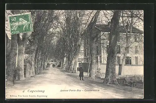 AK Capestang, Avenue Porte-Roy, Gendarmerie