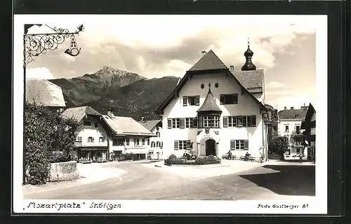 AK St. Gilgen, Rathaus am Mozartplatz