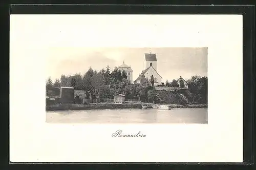 AK Romanshorn, Flusspartie mit Kirche