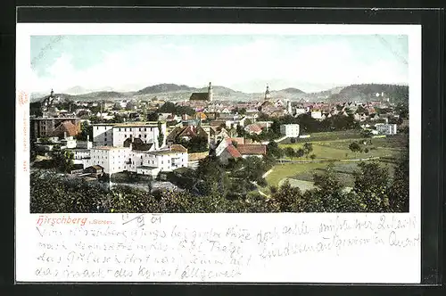 AK Hirschberg / Schles., Panorama mit Kirchtürmen