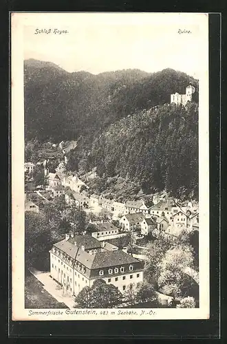 AK Gutenstein, Schloss Hoyos mit Ruine