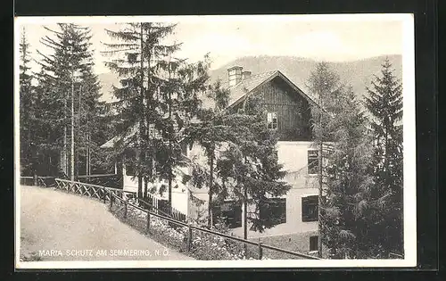 AK Maria Schutz am Semmering, Blick auf ein Haus