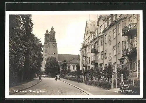 AK Eskilstuna, Strandgatan mit Kirche