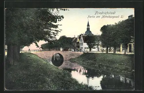 AK Friedrichstadt, Partie am Mittelburgwall
