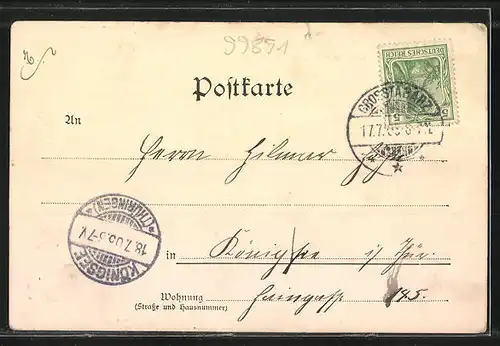 AK Tabarz, Strassenpartie mit Schiesshaus