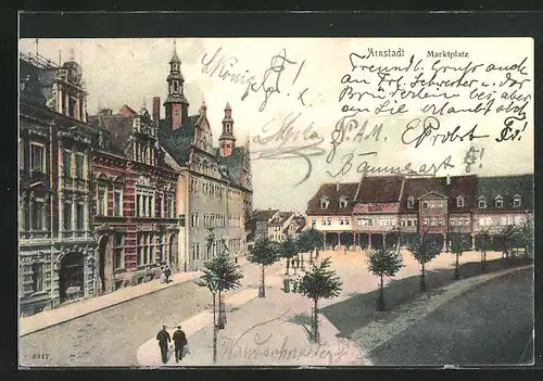 AK Arnstadt, Marktplatz