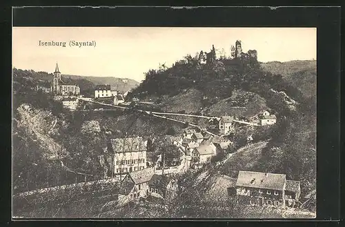 AK Isenburg /Sayntal, Blick auf den Ort