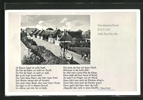 AK Büsum, Die Alte Dorfstrasse