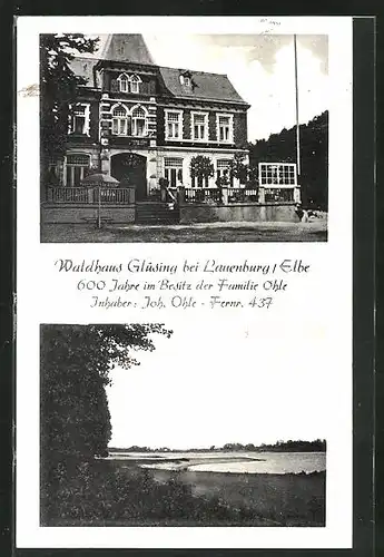 AK Lauenburg / Elbe, Waldhaus Glüsing der Familie Ohle