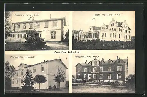 AK Kellenhusen, Hotel Deutsches Haus, Pensionat Villa Seelust