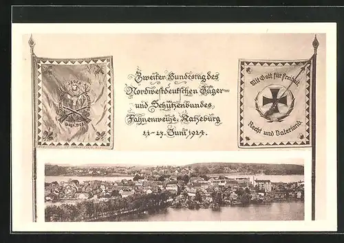 AK Ratzeburg, 2. Bundesstag des Nordwestdeutschen Jäger-und Schützenbundes Fahnenweihe 1924