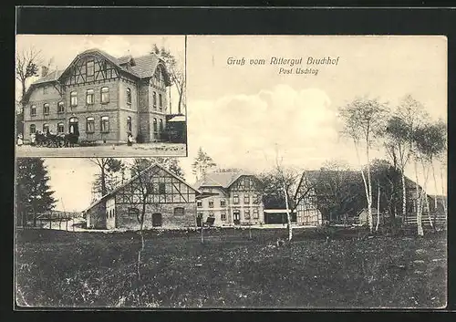 AK Bruchhof, Rittergut Bruchhof, Post Uschlag