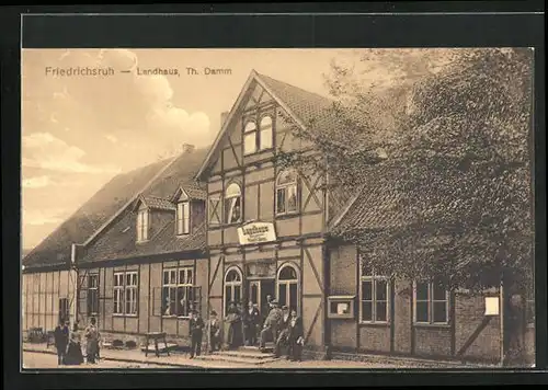 AK Friedrichsruh, Gasthof Landhaus m. Besuchern