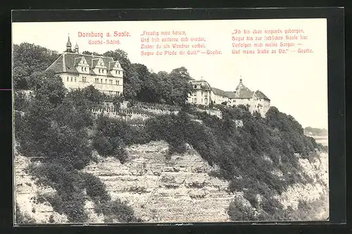 AK Dornburg a. Saale, Blick auf das Goethe-Schloss