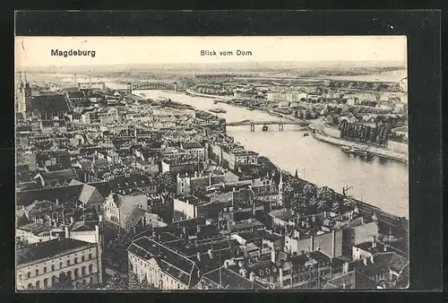 AK Magdeburg, Blick vom Dom aus