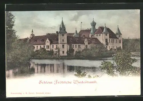 AK Wolfersdorf, Schloss Fröhliche Wiederkunft und Hotel
