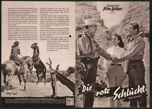 Filmprogramm IFB Nr. 821, Die rote Schlucht, Ann Blyth, Howard Dull, George Brent, Regie George Sherman