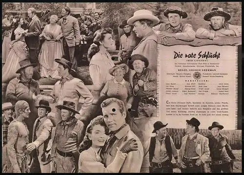 Filmprogramm IFB Nr. 821, Die rote Schlucht, Ann Blyth, Howard Dull, George Brent, Regie George Sherman