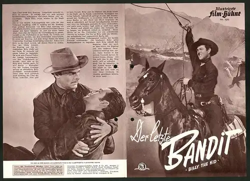 Filmprogramm IFB Nr. 1011, Der letzte Bandit, Robert Taylor, Ian Hunter, Gene Lockhart, Regie David Miller