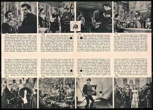 Filmprogramm IFB Nr. 791, In den Klauen des Borgia, Tyrone Power, Orson Welles, Wanda Hendrix, Regie Henry King