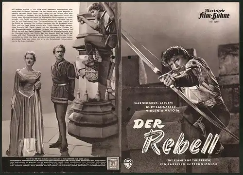 Filmprogramm IFB Nr. 1088, Der Rebell, Burt Lancaster, Virginia Mayo, Robert Douglas, Regie Jacques Tourneur