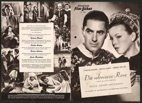Filmprogramm IFB Nr. 1058, Die schwarze Rose, Tyrone Power, Cécile Aubry, Regie Henry Hathaway