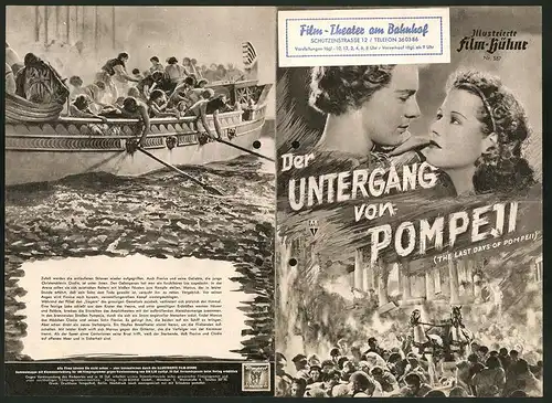 Filmprogramm IFB Nr. 587, Der Untergang von Pompeji, Preston Faster, Alan Hale, Regie Ernest B. Schoedsack