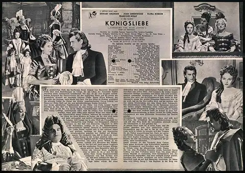 Filmprogramm IFB Nr. 399, Königsliebe, Stewart Granger, Joan Greenwood, Flora Robson, Regie Werner Vögler