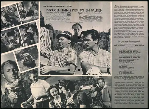 Filmprogramm IFB Nr. 509, Das Geheimnis des hohen Falken, Renate Schacht, Richard Häussler, Regie Dr. Christian Hallig