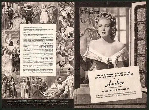 Filmprogramm IFB Nr. 1034, Amber, Linda Darnell, Cornel Wilde, George Sanders, Regie Otto Preminger