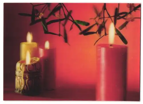 3D-AK Candles with Mistletoe