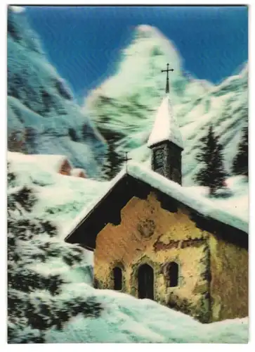 3D-AK Kirche in den Alpen