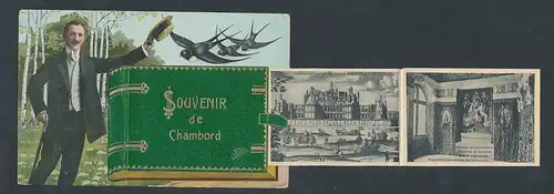 Leporello-AK Chambord, Ansichten hinter Buch, Château, Campanules Pyramidales