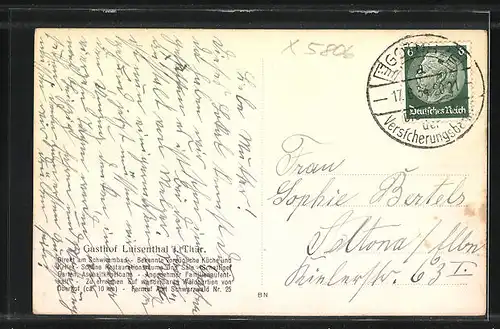 AK Luisenthal i. Thür., Gasthof Luisenthal