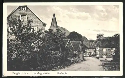 AK Dabringhausen / Bergisch-Land, Dorfpartie