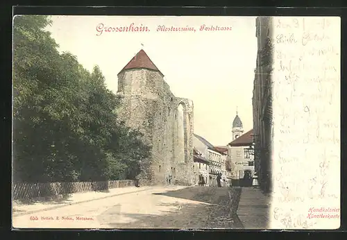 AK Grossenhain, Klosterruine in der Poststrasse