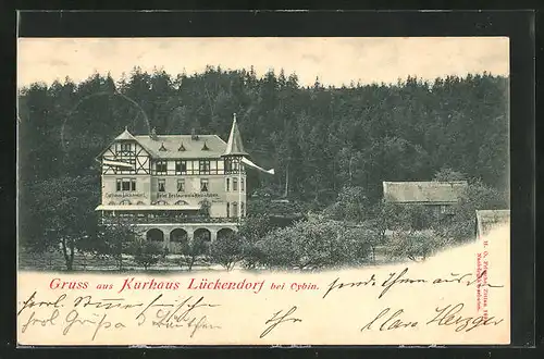 AK Lückendorf b. Oybin, Blick auf das Hotel-Restaurant Kurhaus