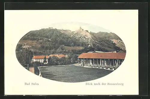 Präge-AK Bad Sulza, Blick nach der Sonnenburg