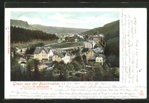 AK Schmiedeberg / Osterzgeb., Gasthaus Buschmühle von H. Krumpolt