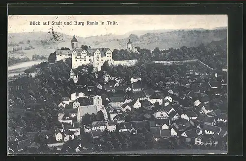 AK Ranis i. Thür., Blick auf Stadt und Burg