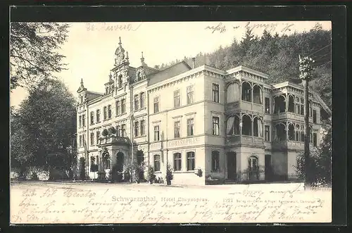 AK Blankenburg-Schwarzatal, Blick auf das Hotel Chrysopras