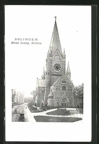 AK Solingen, Blick auf die neue evang. Kirche