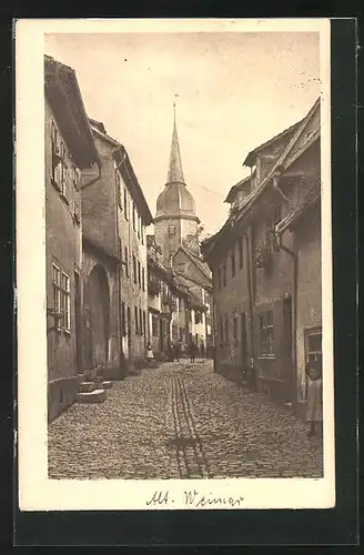 AK Weimar, Strassenpartie in Alt-Weimar