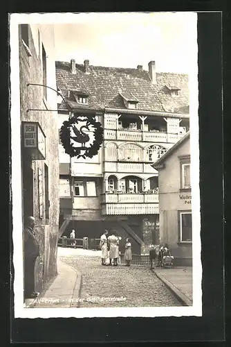AK Erfurt, Gasthaus in der Gotthardtstrasse