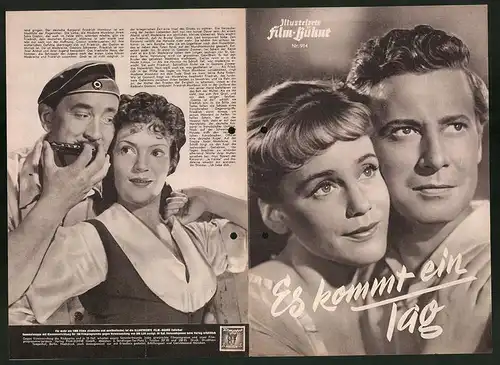 Filmprogramm IFB Nr. 914, Es kommt ein Tag, Dieter Borsche, Maria Schell, Lil Dagover, Regie Rudolf Jugert