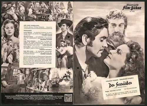 Filmprogramm IFB Nr. 873, Der Seeräuber, Tyrone Power, Maureen O`Hara, Regie Henry King