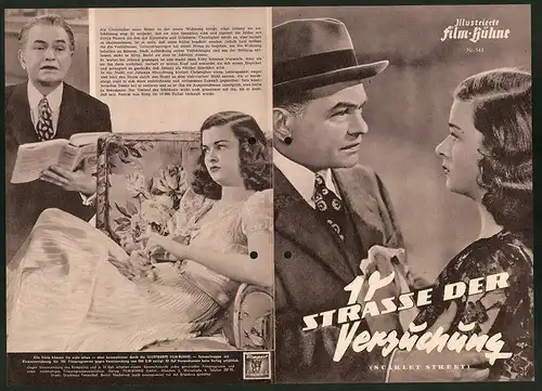 Filmprogramm IFB Nr. 543, Strasse der Versuchung, Edward G. Robinson, Joan Bennett, Jess Barker, Regie Fritz Lang