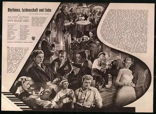 Filmprogramm IFB Nr. 904, Rhythmus, Leidenschaft und Liebe, Kirk Douglas, Lauren Bacali, Regie Michael Curtiz